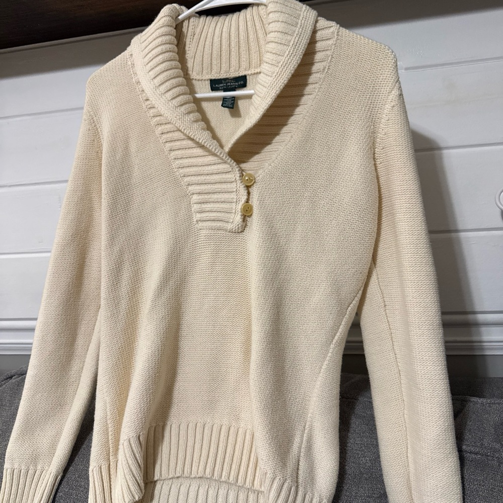 Ralph Lauren Cream Cowl Neck Sweater - Picture 4 of 4